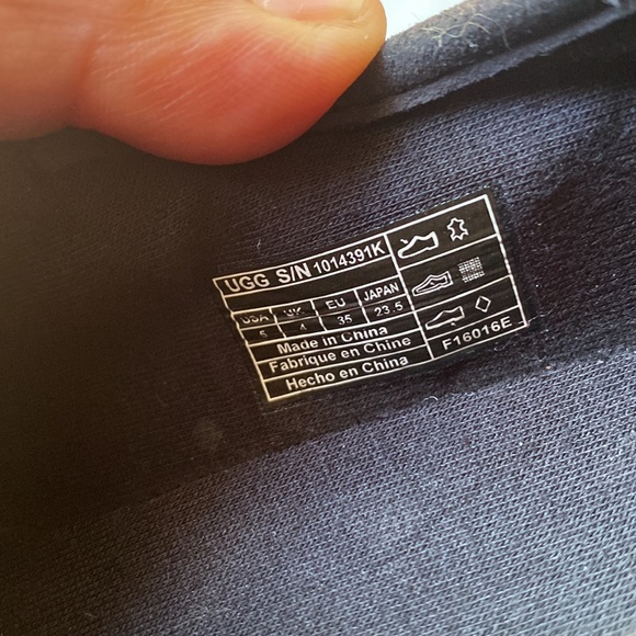 UGG Black Croc Embossed Slip On Sneakers - Picture 10 of 13